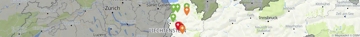 Map view for Pharmacies emergency services nearby Damüls (Bregenz, Vorarlberg)